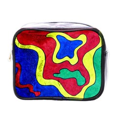 Abstract Mini Travel Toiletry Bag (one Side)