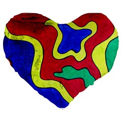 Abstract 19  Premium Heart Shape Cushion by Siebenhuehner