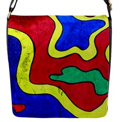 Abstract Flap Closure Messenger Bag (small)