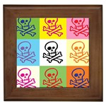 Skull Framed Ceramic Tile Front