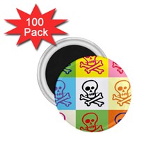 Skull 1 75  Button Magnet (100 Pack) by Siebenhuehner