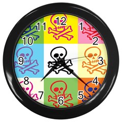 Skull Wall Clock (black)