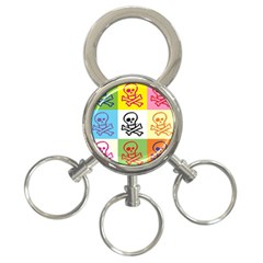 Skull 3-ring Key Chain by Siebenhuehner