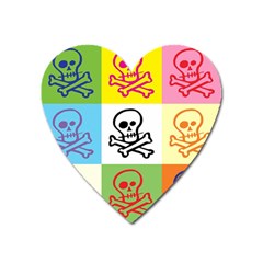 Skull Magnet (heart) by Siebenhuehner