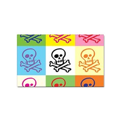 Skull Sticker 10 Pack (rectangle) by Siebenhuehner