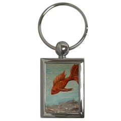 Gold Fish Key Chain (rectangle) by rokinronda