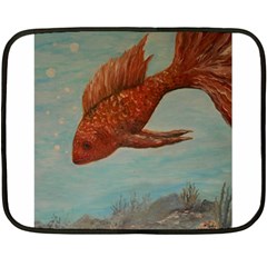 Gold Fish Mini Fleece Blanket (two Sided) by rokinronda