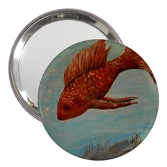 Gold Fish 3  Handbag Mirror by rokinronda