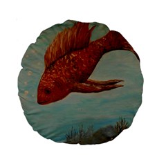 Gold Fish 15  Premium Round Cushion 