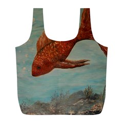 Gold Fish Reusable Bag (l) by rokinronda