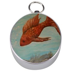 Gold Fish Silver Compass by rokinronda