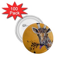 Giraffe Treat 1 75  Button (100 Pack) by rokinronda