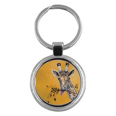 Giraffe Treat Key Chain (round)