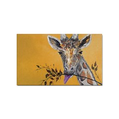 Giraffe Treat Sticker (rectangle) by rokinronda