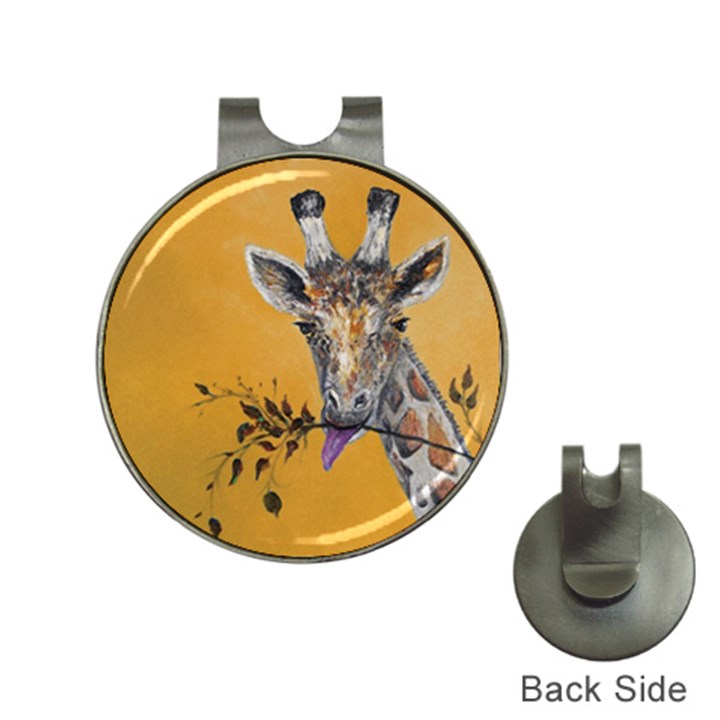 Giraffe Treat Hat Clip with Golf Ball Marker