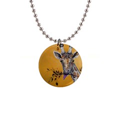 Giraffe Treat Button Necklace by rokinronda