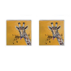 Giraffe Treat Cufflinks (square) by rokinronda