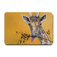 Giraffe Treat Small Door Mat by rokinronda