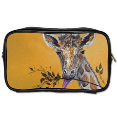 Giraffe Treat Travel Toiletry Bag (two Sides) by rokinronda