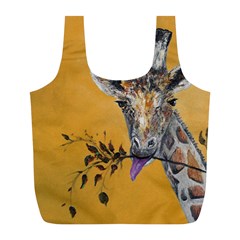 Giraffe Treat Reusable Bag (l) by rokinronda