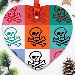 Skull Heart Ornament by Siebenhuehner