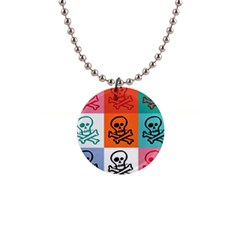 Skull Button Necklace by Siebenhuehner