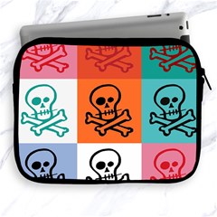 Skull Apple Ipad Zippered Sleeve by Siebenhuehner