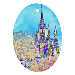 Castle For A Princess Oval Ornament