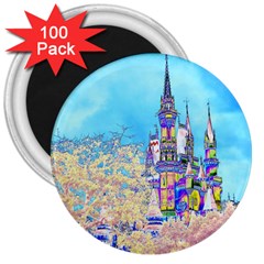 Castle For A Princess 3  Button Magnet (100 Pack) by rokinronda