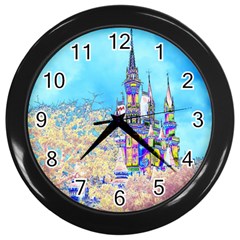 Castle For A Princess Wall Clock (black) by rokinronda