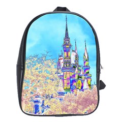 Castle For A Princess School Bag (large) by rokinronda