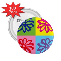 Flower 2 25  Button (100 Pack)