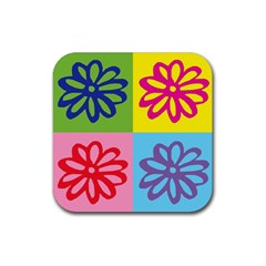 Flower Drink Coaster (square) by Siebenhuehner