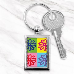 Flower Key Chain (rectangle) by Siebenhuehner