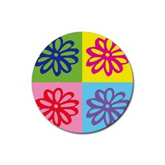 Flower Drink Coasters 4 Pack (round) by Siebenhuehner