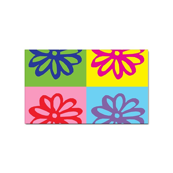 Flower Sticker 10 Pack (Rectangle)