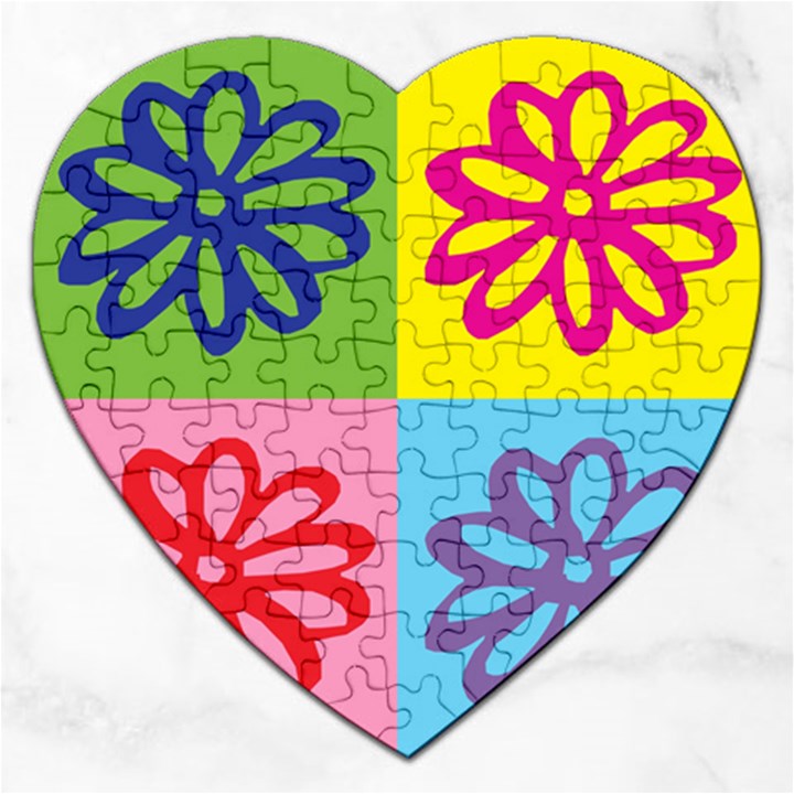 Flower Jigsaw Puzzle (Heart)