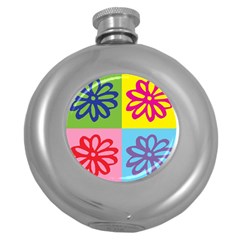 Flower Hip Flask (round)