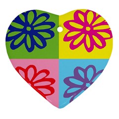 Flower Heart Ornament (two Sides)