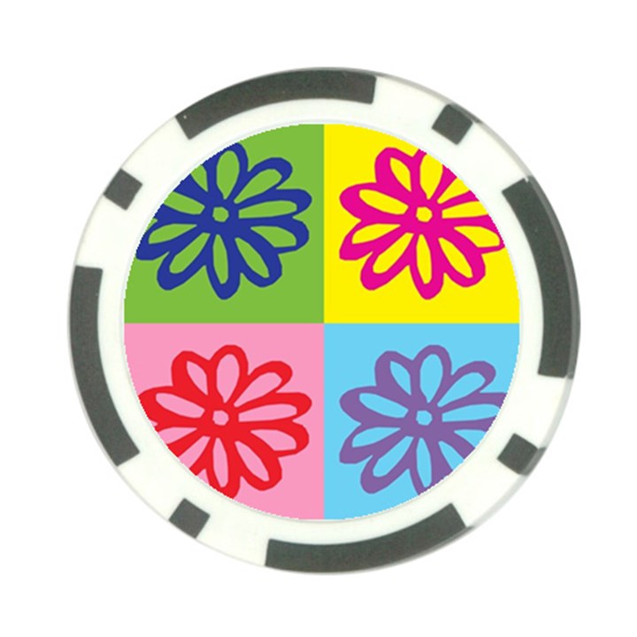 Flower Poker Chip (10 Pack)