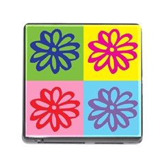 Flower Memory Card Reader With Storage (square) by Siebenhuehner