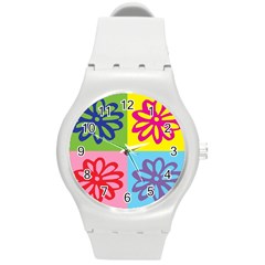 Flower Plastic Sport Watch (medium) by Siebenhuehner