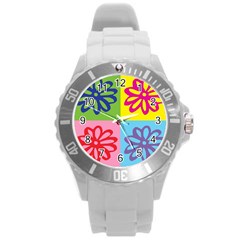 Flower Plastic Sport Watch (large) by Siebenhuehner