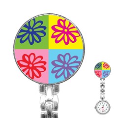 Flower Stainless Steel Nurses Watch by Siebenhuehner