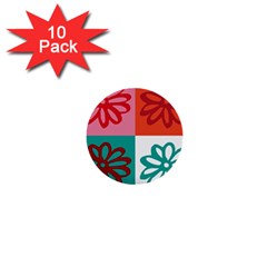 Flower 1  Mini Button (10 Pack)