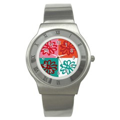 Flower Stainless Steel Watch (slim) by Siebenhuehner