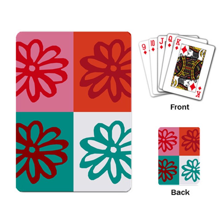 Flower Playing Cards Single Design