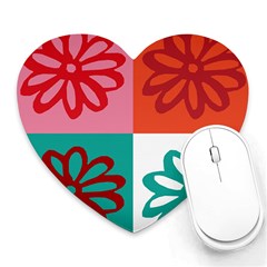 Flower Mouse Pad (heart) by Siebenhuehner