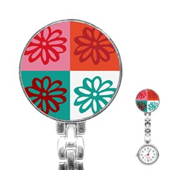 Flower Stainless Steel Nurses Watch by Siebenhuehner