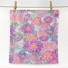 Spring Watercolor Flowers Face Towel by NaturesSol